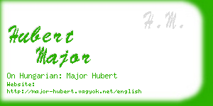 hubert major business card